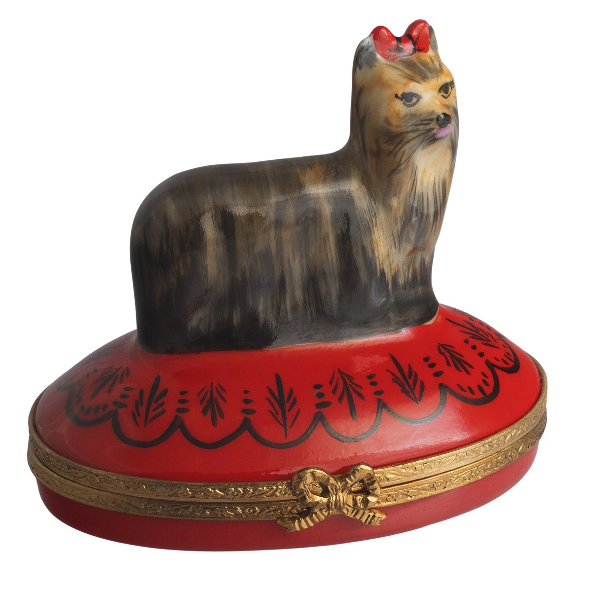 DOGS: Genuine Limoges Box from Artoria-Limoges: Yorkshire Terrier