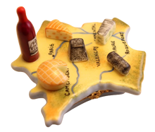 Load image into Gallery viewer, SKU# 10003 - A map of France with a sampling of her cheeses.
