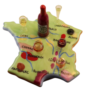 SKU# 10020 - A map of France with a sampling of her wines