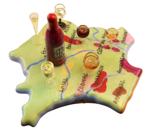 SKU# 10020 - A map of France with a sampling of her wines