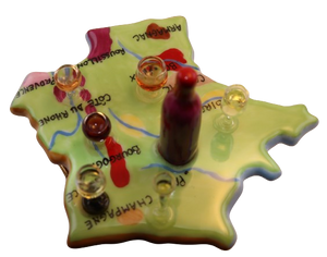 SKU# 10020 - A map of France with a sampling of her wines