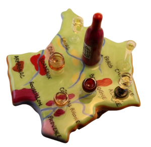 SKU# 10020 - A map of France with a sampling of her wines