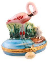 Lade das Bild in den Galerie-Viewer, SKU-Nr. 7738 – Flamingo Pink – im blauen Teich.
