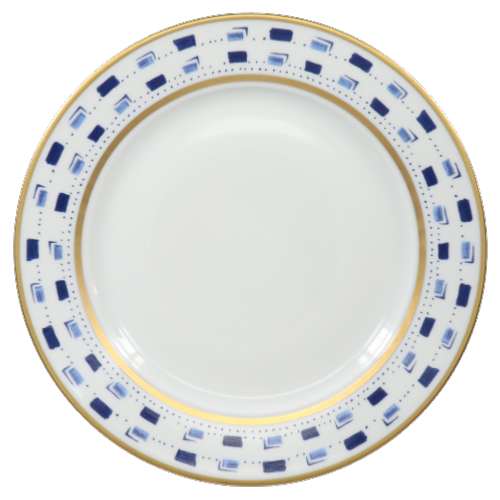 SKU# B275-REC20020 - La Bocca Bleu Dinner Plate - Shape Recamier - Size: 10.75