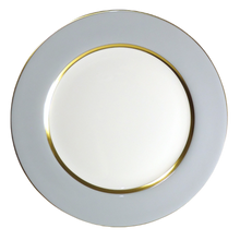 Cargar imagen en el visor de la galería, SKU# B275-REC20829 - Plato para cena Mak Grey Gold - Forma Recamier - Tamaño: 10,75&quot;
