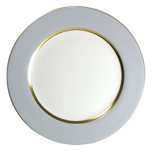 SKU# B275-REC20829 - Mak Grey Gold Dinner Plate - Shape Recamier - Size: 10.75" -