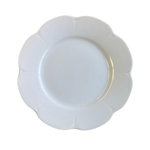 SKU# B280-NYM00001 - Nymphea White Dinner Plate - Shape Nymphea - Size: 10.75