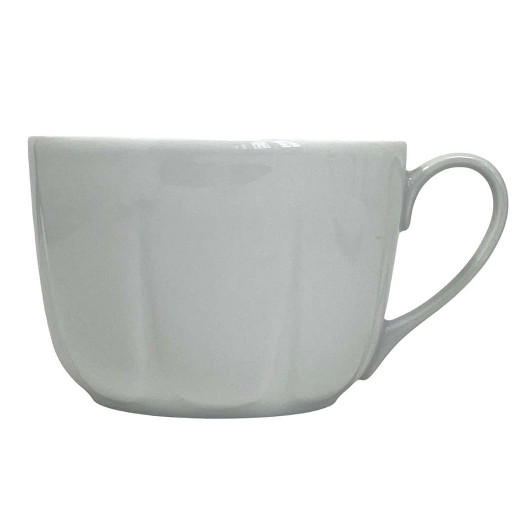 SKU# R400-NYM00001 - Nymphea White Breakfast Cup - Shape Nymphea - Size: 10oz