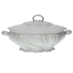 SKU# P999-OCE00001 - Ocean White Soup Tureen - Shape Ocean - Size: 60oz