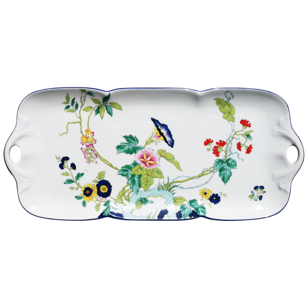 SKU# L330-NYM20805- Bandeja rectangular para tartas Paradis Bleu - Forma Nymphea - Tamaño: 13