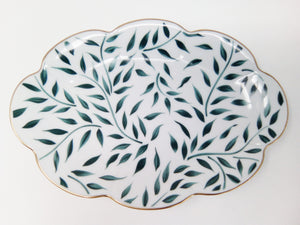 SKU# M220-NYM12010 - Olivier Green Relish Dish - Shape Nymphea - Size: 9.5"